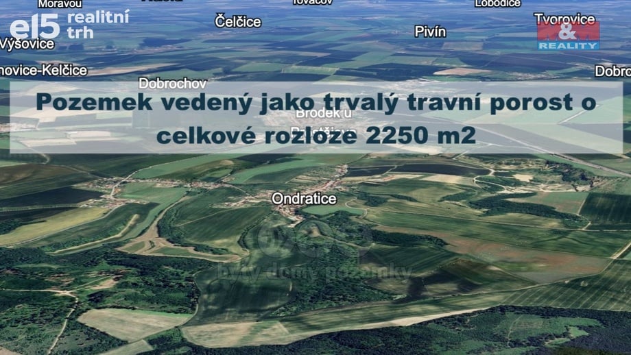 Prodej pozemky - trvalý travní porost, 2 250 m² - Ondratice