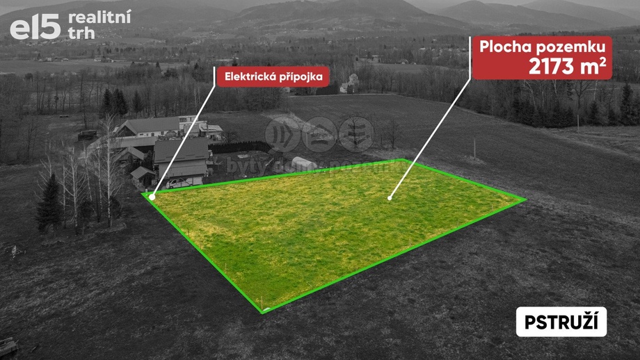 Prodej pozemky pro bydlení, 2 173 m² - Pstruží