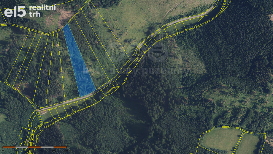 Prodej lesy, 12 967 m² - Nemile - Lupěné