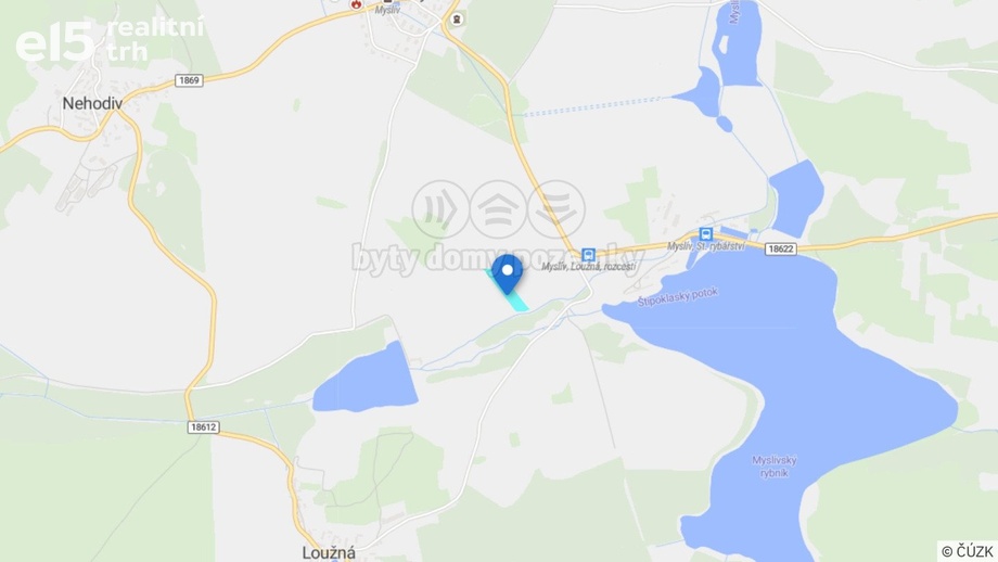 Prodej zemědělská půda, 7 612 m² - Myslív - Loužná