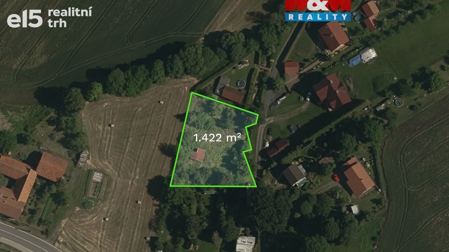 Prodej zahrady 1 422 m², Jeseník nad Odrou