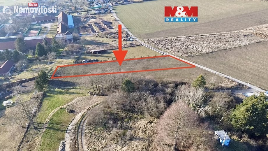 Prodej stavebního pozemku 2 272 m², Řepice
