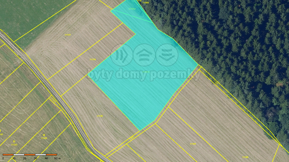 Prodej pole 7 409 m², Pustá Kamenice