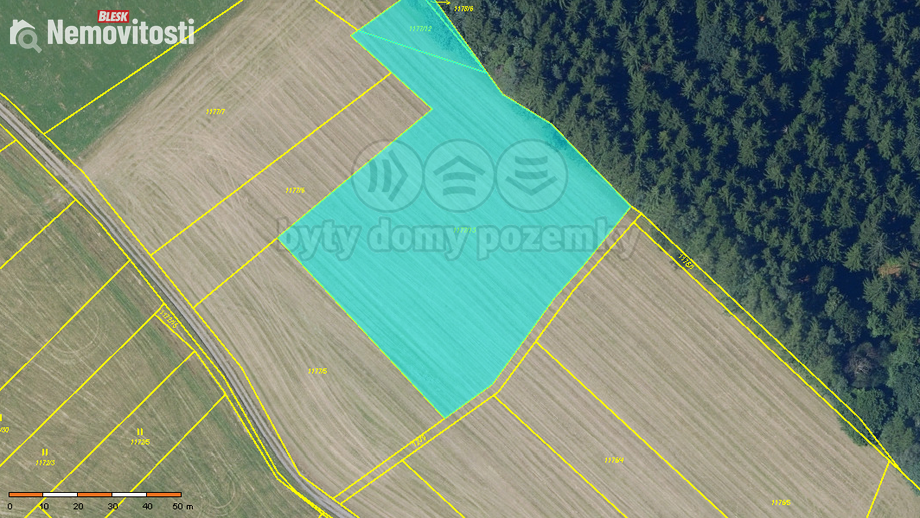 Prodej pole 7 409 m², Pustá Kamenice