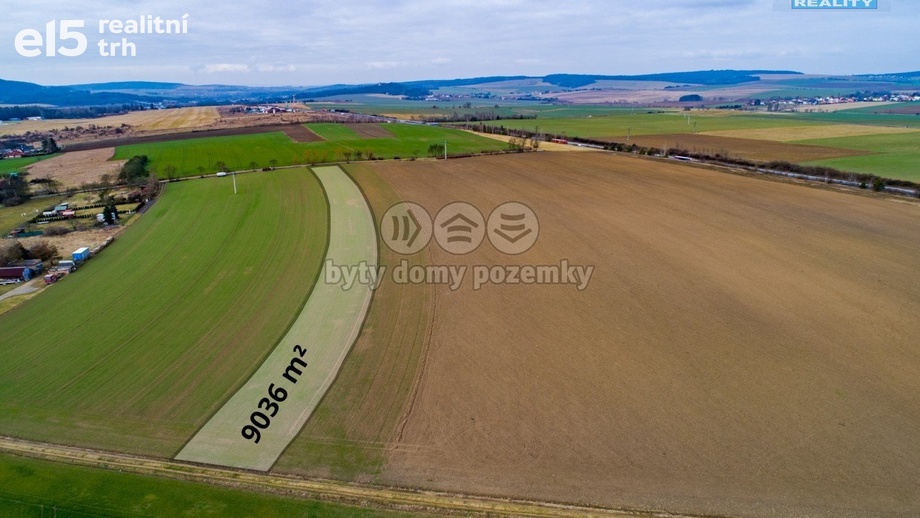 Prodej zemědělská půda, 9 036 m² - Rokycany - Nové Město