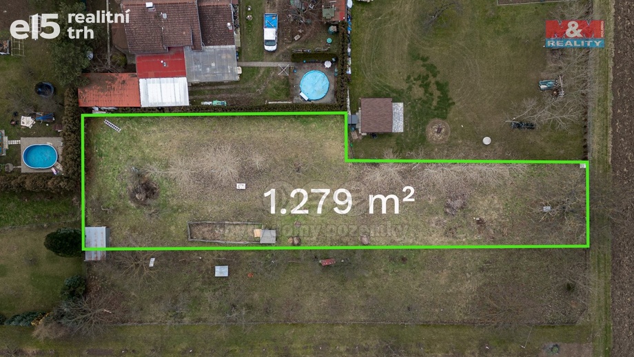 Prodej pozemky pro bydlení, 1 279 m² - Dub nad Moravou