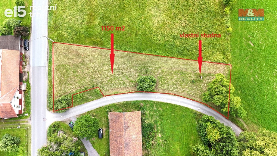 Prodej stavebního pozemku 1 150 m², Horní Čermná