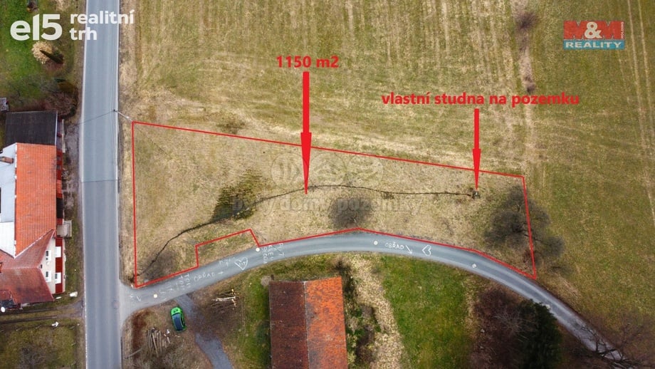 Prodej pozemky pro bydlení, 1 150 m² - Horní Čermná