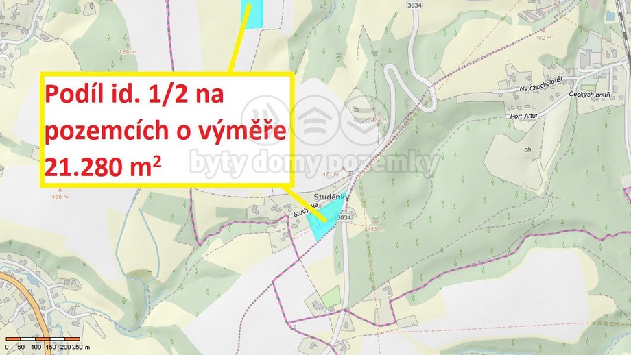 Prodej louky 21 280 m², Hronov