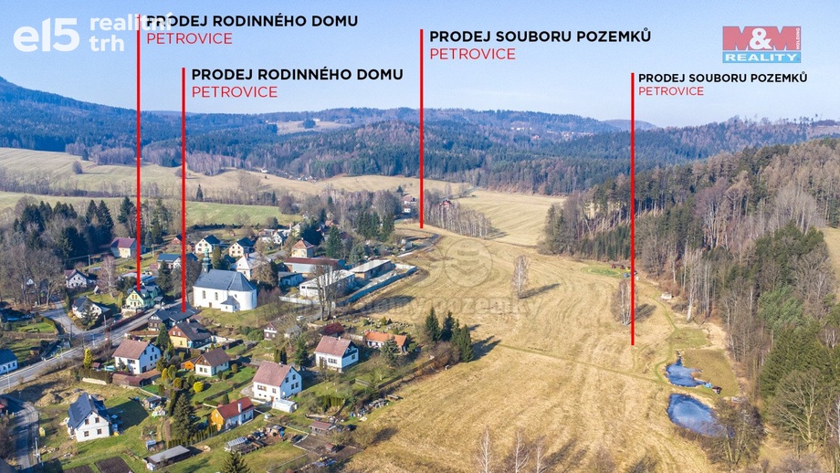 Prodej pozemky pro bydlení, 65 634 m² - Jablonné v Podještědí - Petrovice