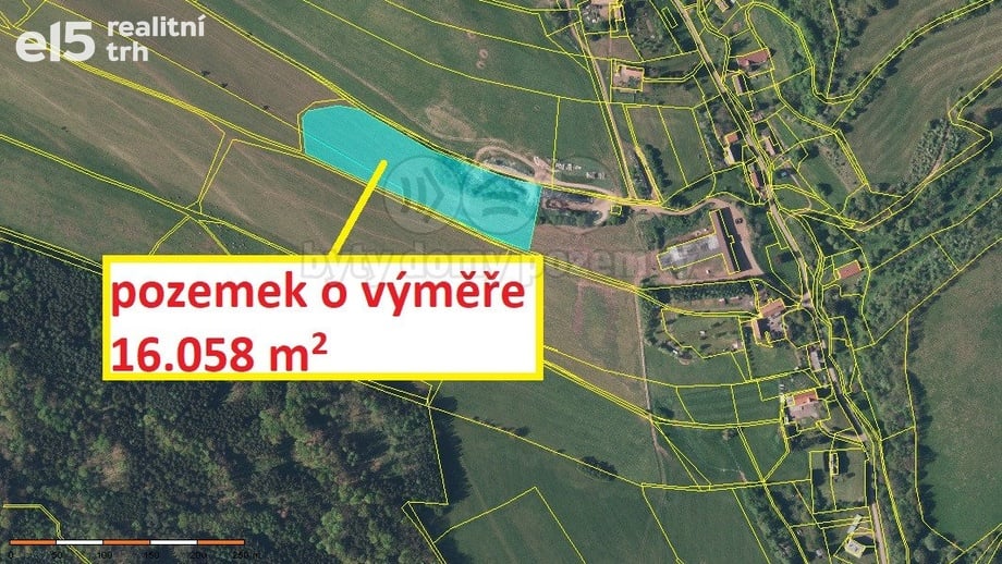 Prodej pozemky - trvalý travní porost, 16 058 m² - Šonov