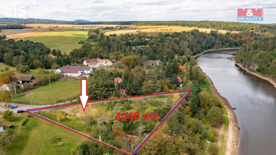 Prodej pozemky pro bydlení, 4 440 m² - Albrechtice nad Vltavou
