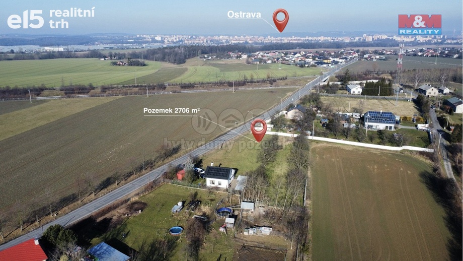 Prodej pozemky pro bydlení, 2 706 m² - Ostrava - Polanka nad Odrou