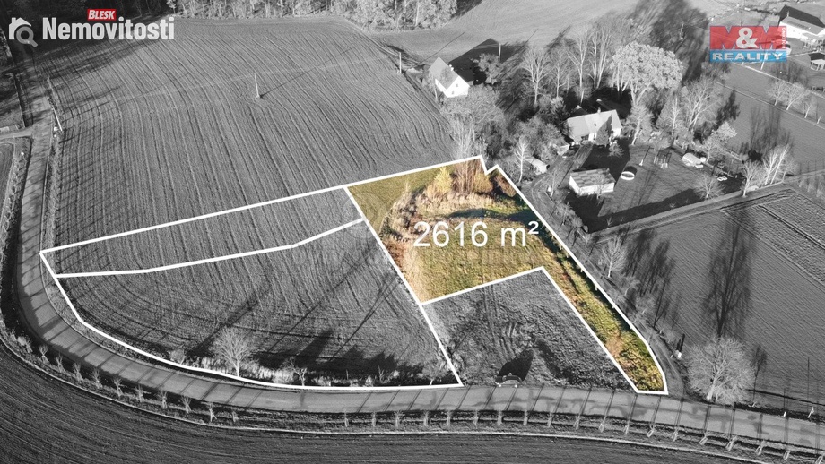 Prodej stavebního pozemku 2 616 m², Sedliště