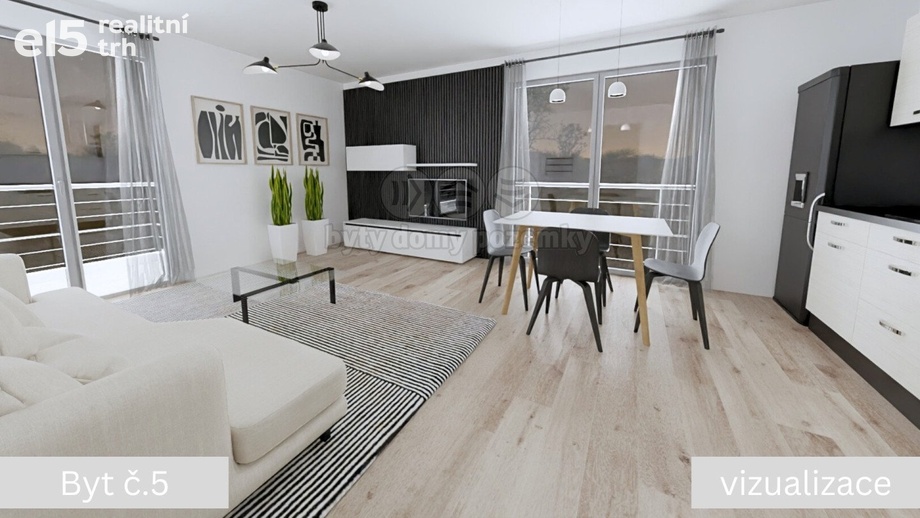 Prodej byty 2+kk, 58 m² - Žleby
