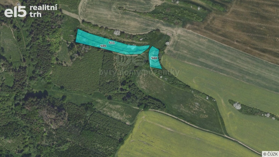 Prodej pozemky - trvalý travní porost, 10 890 m² - Petrovice II - Losiny