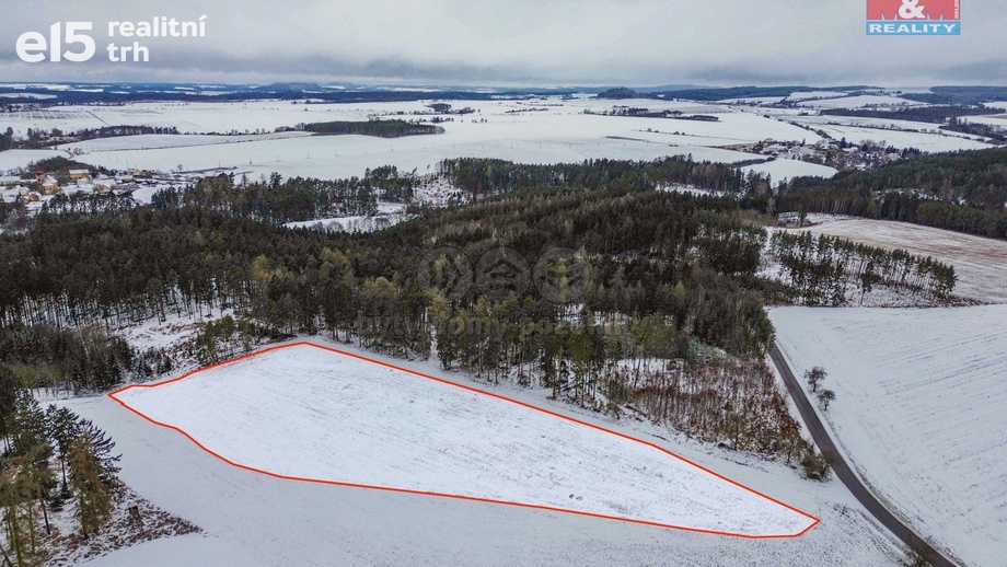 Prodej zemědělská půda, 11 849 m² - Všeruby - Chrančovice