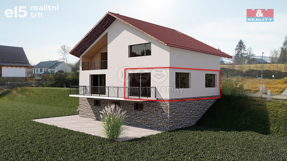 Prodej byty 2+kk, 40 m² - Králíky - Červený Potok