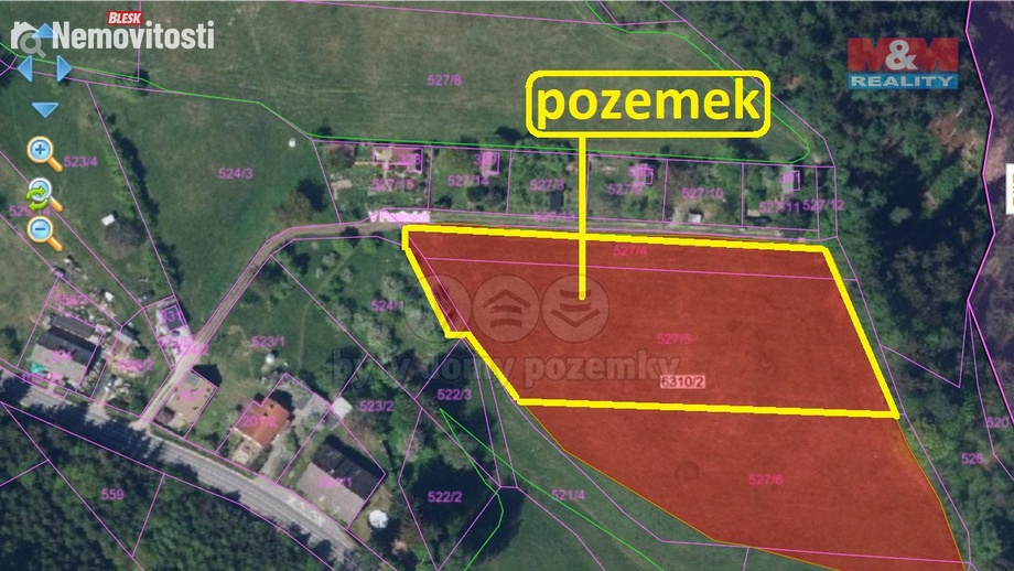 Prodej louky 5 804 m², Červený Kostelec