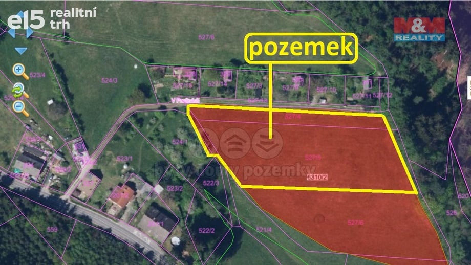 Prodej pozemky - trvalý travní porost, 5 804 m² - Červený Kostelec