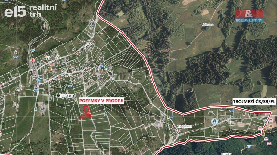 Prodej pozemky - trvalý travní porost, 1 463 m² - Hrčava