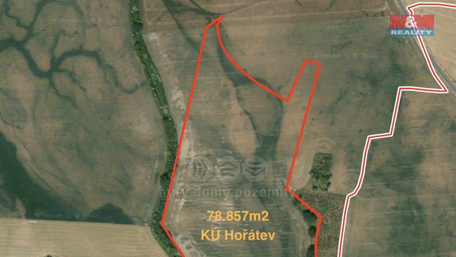 Prodej zemědělská půda, 78 857 m² - Hořátev