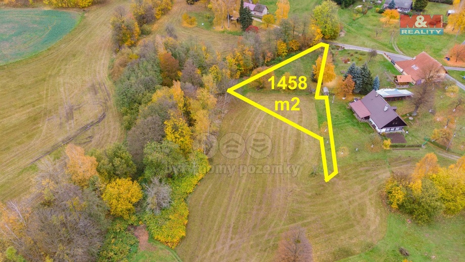 Prodej pozemky - trvalý travní porost, 1 458 m² - Liberk