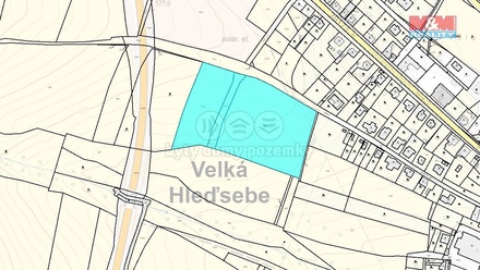 Prodej stavebního pozemku 19 985 m², Velká Hleďsebe