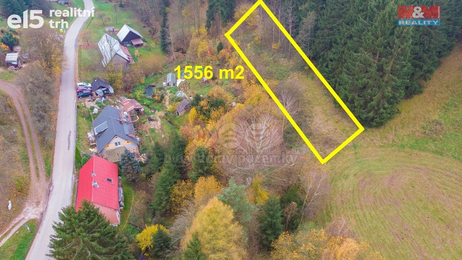 Prodej pozemky - zahrady, 1 556 m² - Vidochov - Stupná