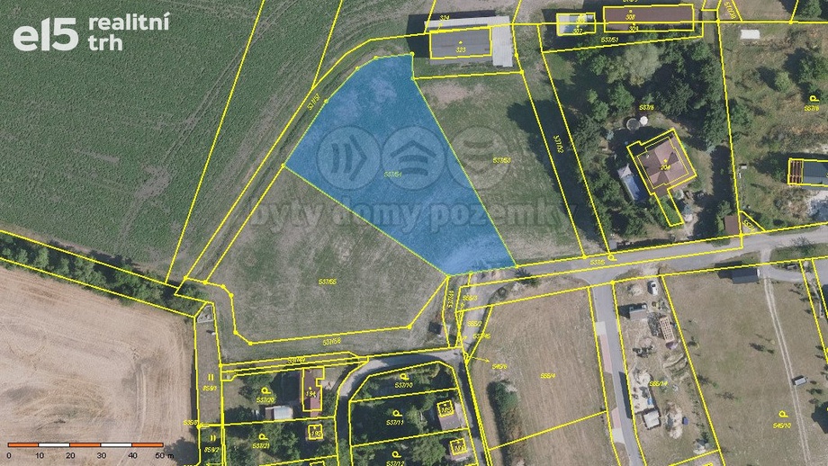 Prodej pozemky pro bydlení, 2 623 m² - Charvatce