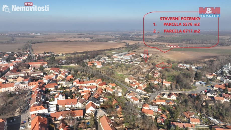 Prodej stavebního pozemku 6 717 m², Kouřim