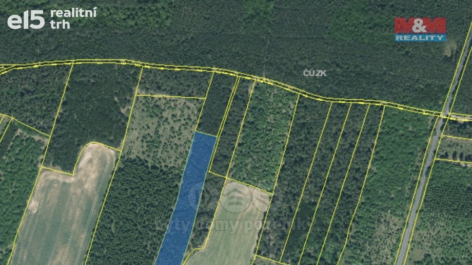 Prodej lesy, 6 619 m² - Řeřichy