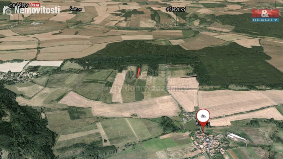 Prodej lesa 6 619 m², Řeřichy