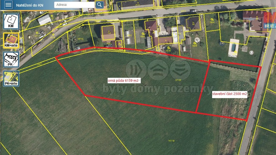 Prodej stavebního pozemku 8 659 m², Újezd u Přelouče