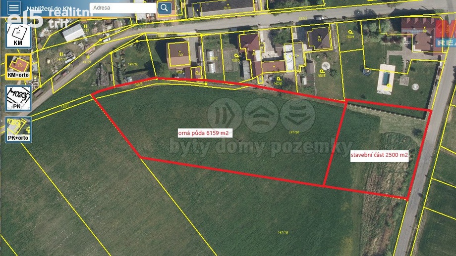 Prodej pozemky pro bydlení, 8 659 m² - Újezd u Přelouče