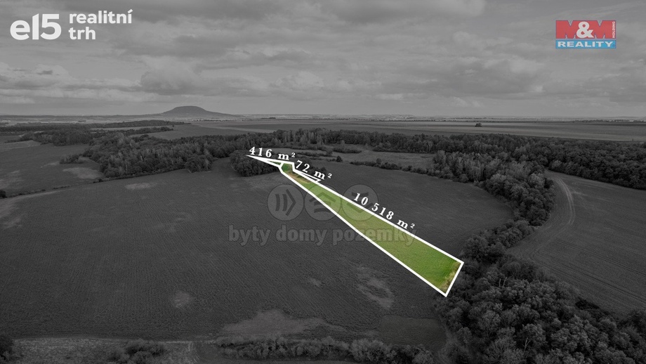Prodej zemědělská půda, 11 006 m² - Budyně nad Ohří - Vrbka
