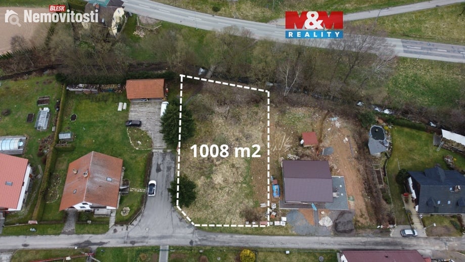 Prodej stavebního pozemku 1 008 m², Těchonín