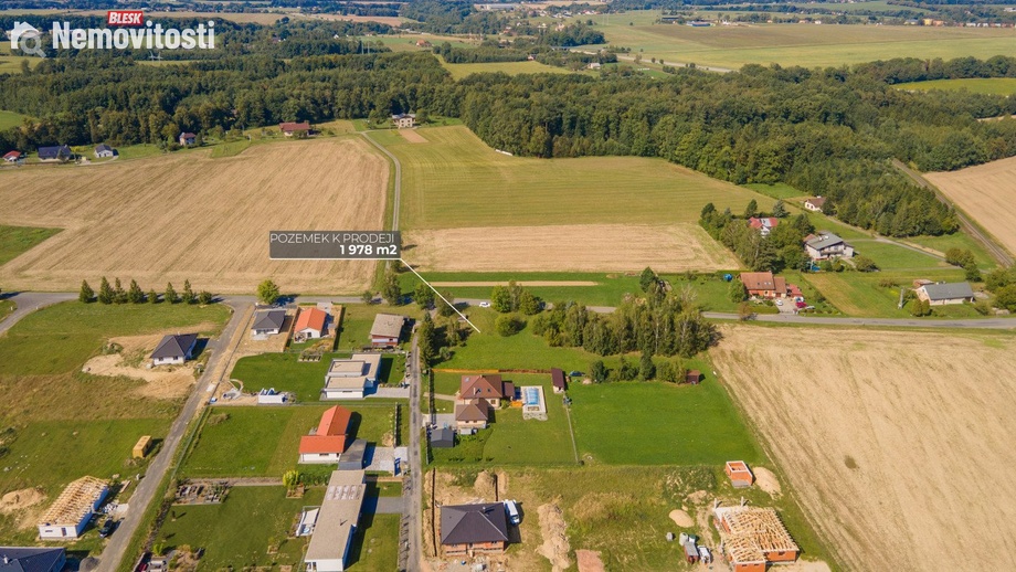 Prodej stavebního pozemku 1 978 m², Horní Tošanovice