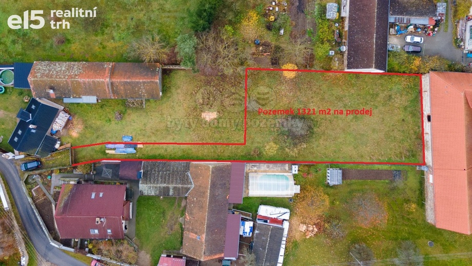 Prodej pozemky pro bydlení, 1 226 m² - Dobev - Malé Nepodřice
