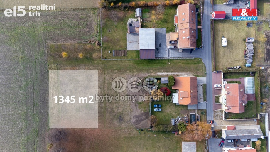 Prodej pozemky pro bydlení, 1 345 m² - Uničov - Nová Dědina
