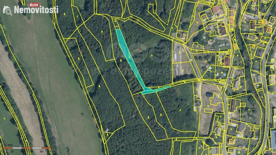 Prodej lesa 1 600 m², Oskava