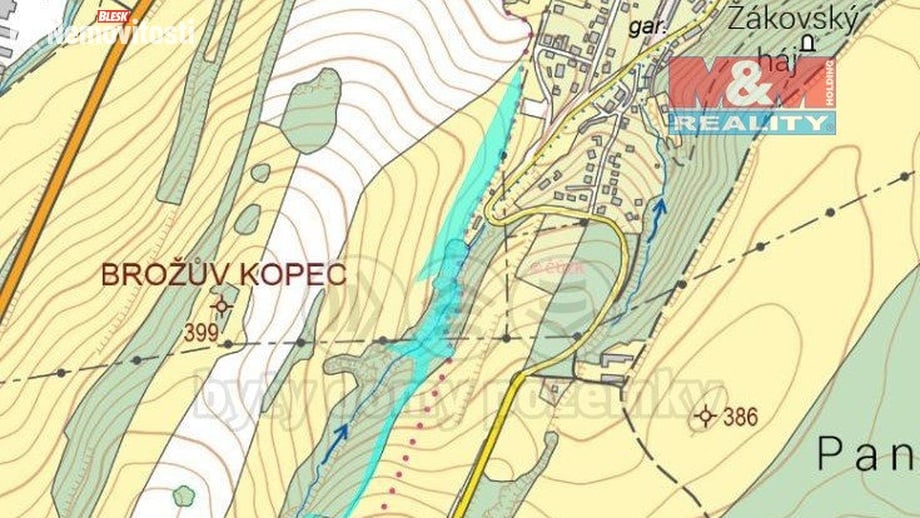 Prodej lesa 17 253 m², Fulnek - Jerlochovice
