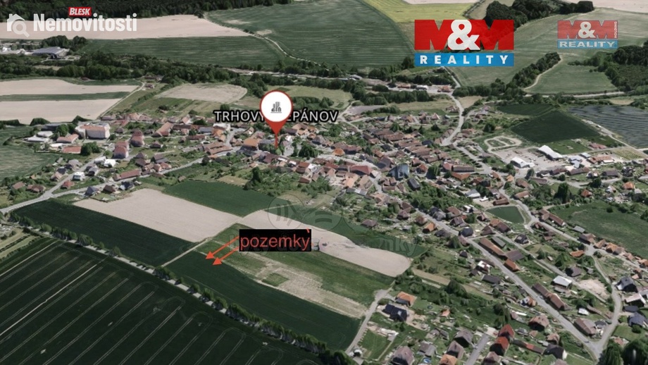 Prodej stavebního pozemku 1 021 m², Trhový Štěpánov