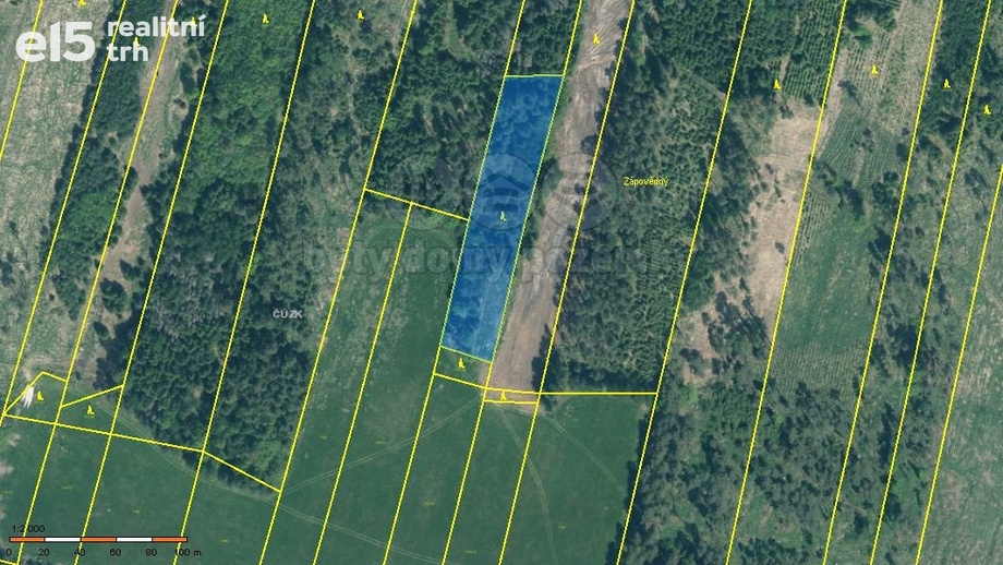 Prodej lesy, 4 993 m² - Jetětice