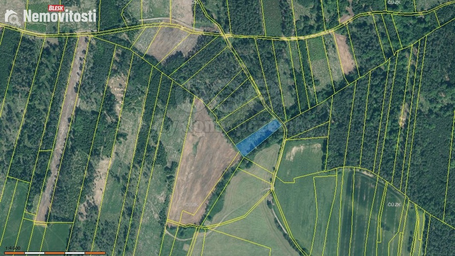 Prodej lesa 3 625 m², Jetětice