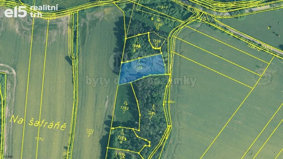 Prodej lesy, 3 594 m² - Skály
