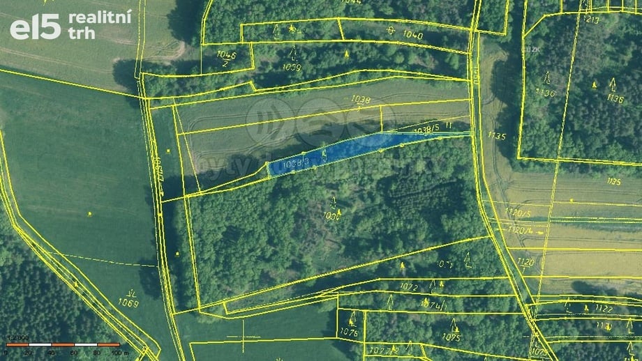 Prodej lesy, 2 078 m² - Skály