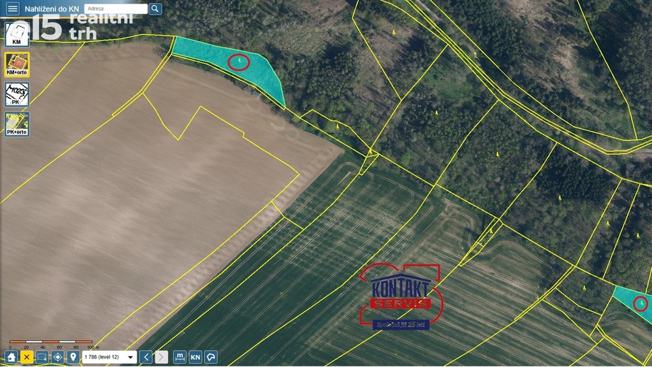 Prodej lesy, 5 589 m² - Bukovno - Líny