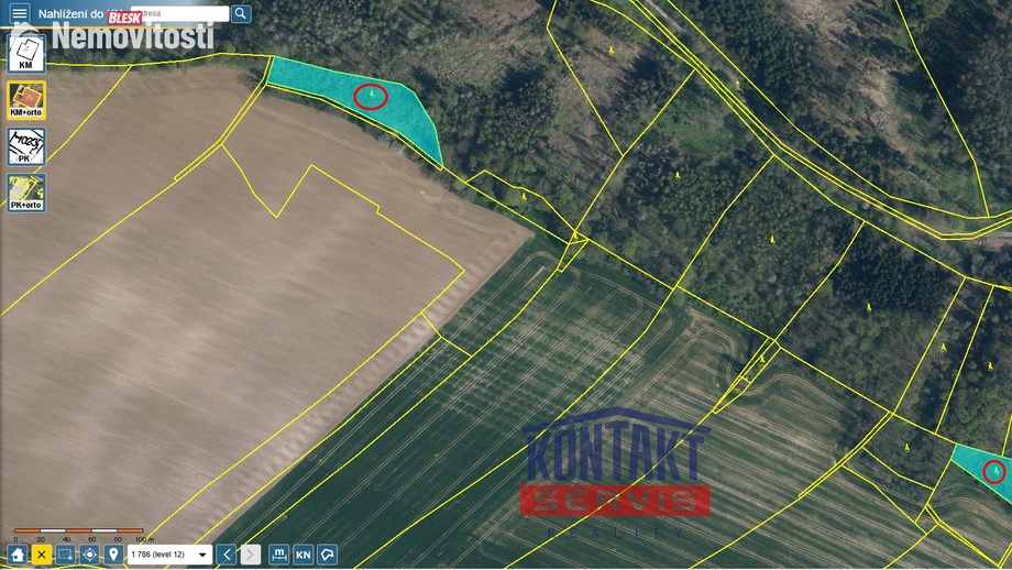 Prodej lesa 5 589 m², Bukovno - Líny