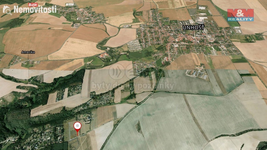 Prodej pole 1 616 m², Unhošť